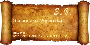 Stranszky Veronika névjegykártya